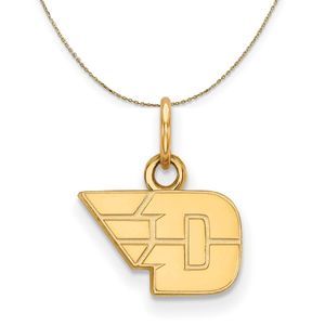14k Yellow Gold U of Dayton X-Small Necklace - 22 Inch